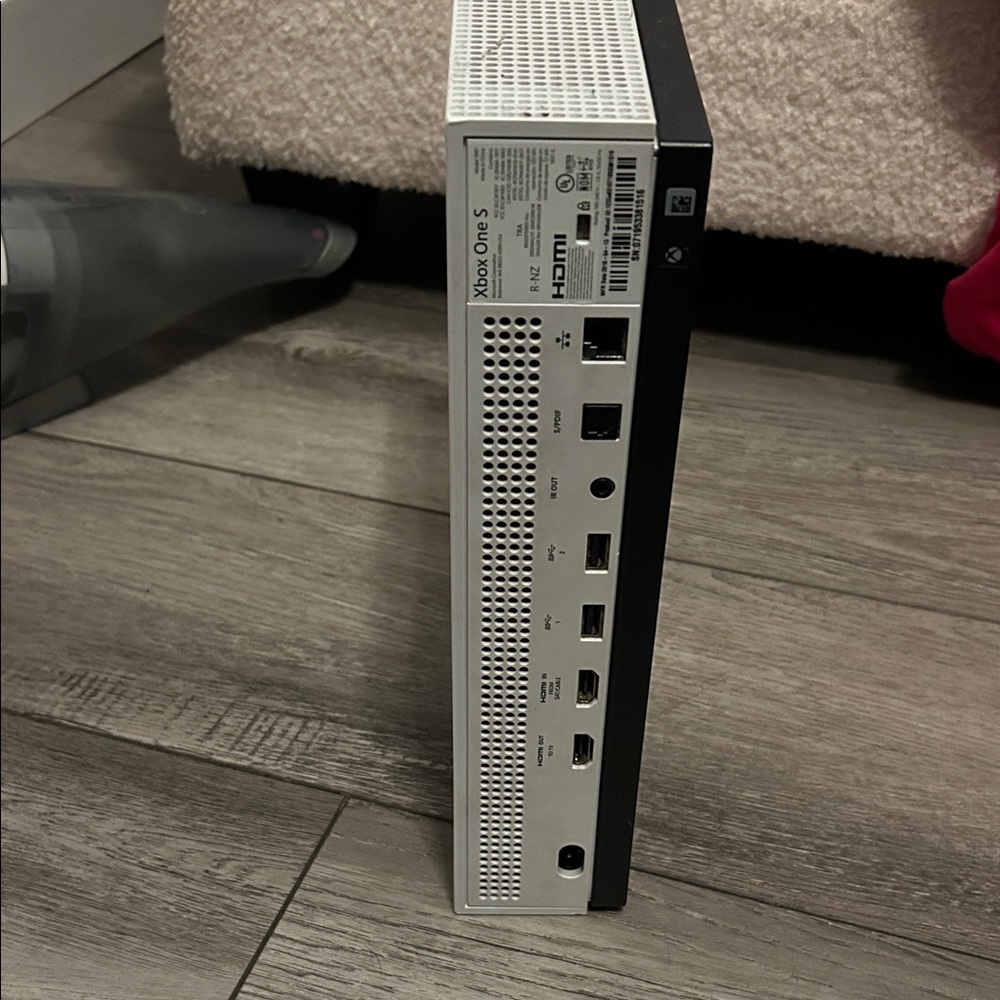 One S Black and White Gaming Console